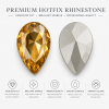 G&J Teardrop Pointed Back Glass Crystal Hotfix Rhinestones for Clothing, Dresses, Shoes and Accessories