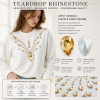 G&J Teardrop Pointed Back Glass Crystal Hotfix Rhinestones for Clothing, Dresses, Shoes and Accessories