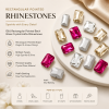 G&J Rectangular Pointed Back Glass Crystal Hotfix Rhinestones for Clothing, Dresses, Shoes and Accessories