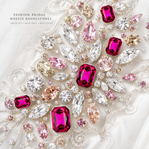 &J Rectangular Pointed Back Glass Crystal Hotfix Rhinestones for Clothing, Dresses, Shoes and Accessories