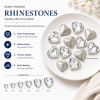 G&J Heart Pointed Back Glass Crystal Hotfix Rhinestones for Clothing, Dresses, Shoes and Accessories