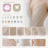 G&J Square Pointed Back Glass Crystal Hotfix Rhinestones for Clothing, Dresses, Shoes and Accessories