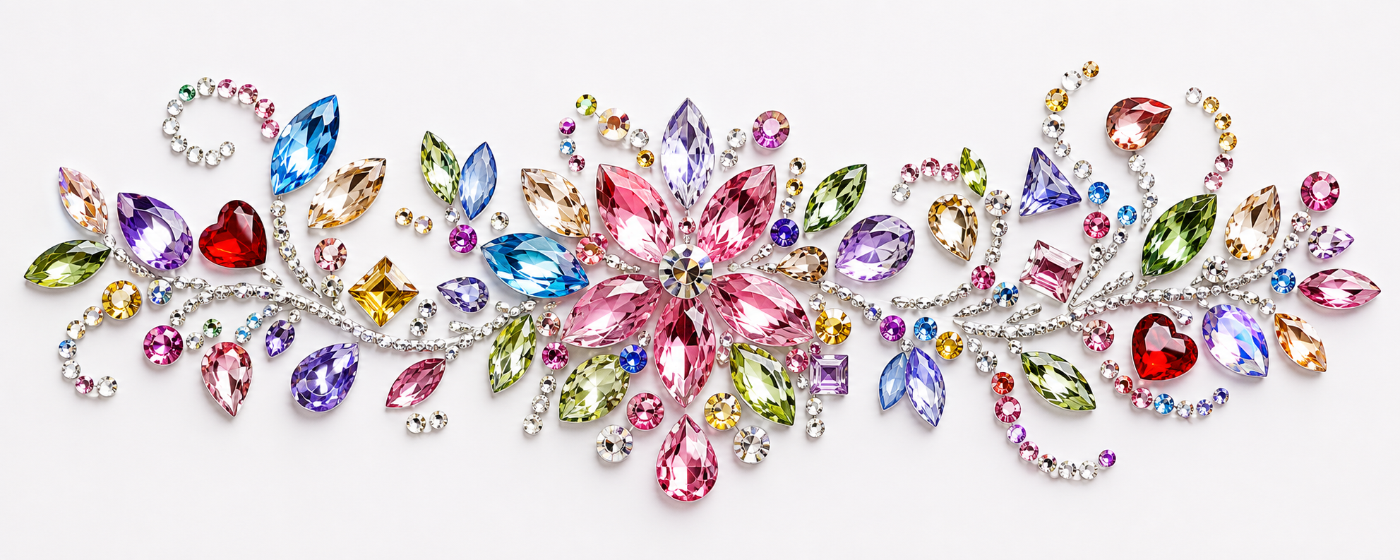 pointed back hotfix rhinestones, flat back hotfix rhinestones, crystal glass rhinestones