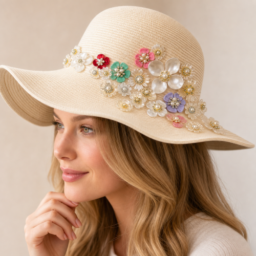 ABS Pearl Flower Rhinestone Embellishments