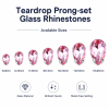 Wholesale Tear Octagon Sew-On Acrylic 4 Claw Rhinestones