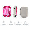 Wholesale Rectangle Octagon Sew-On Glass Claw Rhinestones