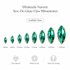 Wholesale Navette Sew-On Glass Claw Rhinestones
