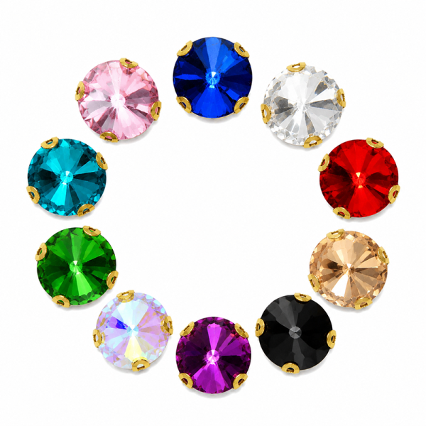 Wholesale Rivoli Sew-On Glass 4D Claw Rhinestones