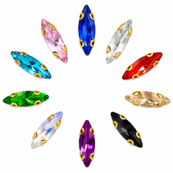 Wholesale Navette Sew-On Glass Claw Rhinestones