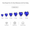 G&J Wholesale Heart Sew-On Glass Claw Rhinestones
