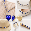 G&J Wholesale Heart Sew-On Glass Claw Rhinestones