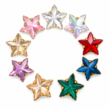 Wholesale Star Sew-On Glass Rhinestones with Claw Setting