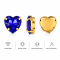 G&J Wholesale Heart Sew-On Glass Claw Rhinestones