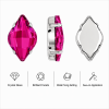 G&J Wholesale Diamond-Shaped Sew-On Glass Claw Rhinestones