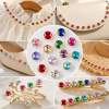 G&J Wholesale Round Single-Claw Sew-On Glass Rhinestones