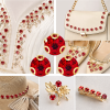 G&J Wholesale D-Shaped 3-Prong Round Sew-On Glass Rhinestones