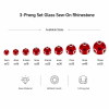 G&J Wholesale D-Shaped 3-Prong Round Sew-On Glass Rhinestones