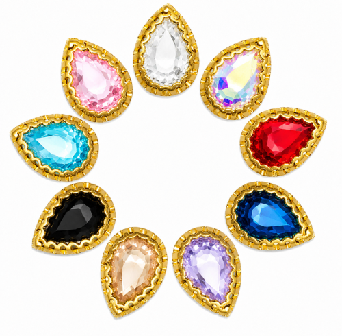 G&J Wholesale Navette Sew-on Bird Nest Claw Rhinestones