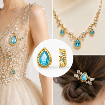 G&J WholesaleTearDrop Sew-on Bird Nest Claw Rhinestones