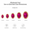 G&J Wholesale Oval Sew-on Bird Nest Claw Rhinestones