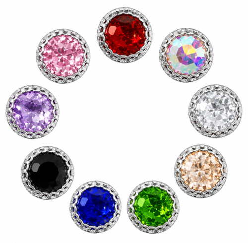 G&J Wholesale Round Sew-on Bird Nest Claw Rhinestones