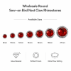 G&J Wholesale Round Sew-on Bird Nest Claw Rhinestones