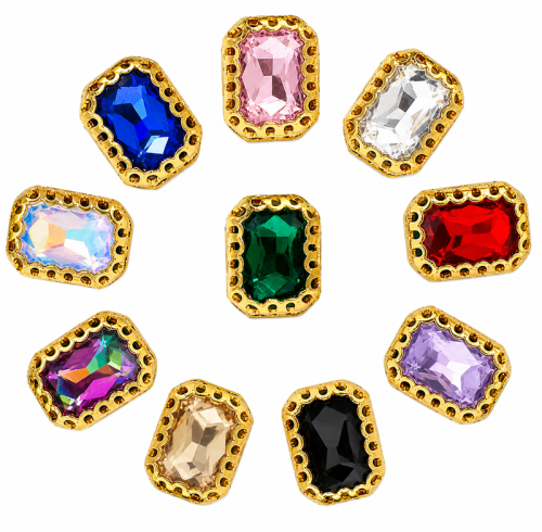 G&J Wholesale Rectangle Sew-on Bird Nest Claw Rhinestones