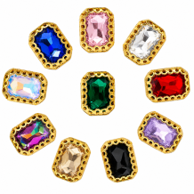 G&J Wholesale Rectangle Sew-on Bird Nest Claw Rhinestones | Bird Nest Claw Rhinestone |