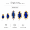 G&J Wholesale Navette Sew-on Claw Rhinestones With Chain | Claw Rhinestone with Chain |