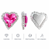 G&J Wholesale Tilted Heart Sew-on Claw Rhinestones With Chain | Claw Rhinestone with Chain |
