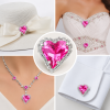 G&J Wholesale Tilted Heart Sew-on Claw Rhinestones With Chain | Claw Rhinestone with Chain |
