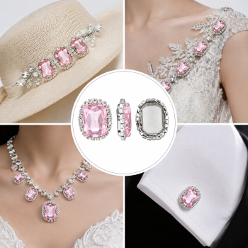 G&J Wholesale Rectangle Sew-on Claw Rhinestones With Chain | Claw Rhinestone with Chain |