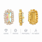 G&J Wholesale Rectangle Sew-on Claw Rhinestones With Chain | Claw Rhinestone with Chain |