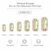 G&J Wholesale Rectangle Sew-on Claw Rhinestones With Chain | Claw Rhinestone with Chain |