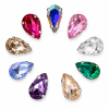 Wholesale Teardrop Sew-On Glass Claw Rhinestones