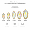 Wholesale Navette Sew-On Flower Mode Claw Rhinestones