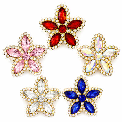 Wholesale Flower Sew-On Flower Mode Glass Claw Rhinestones