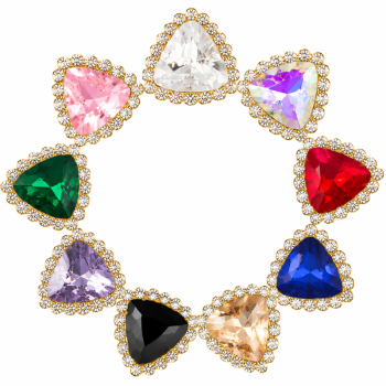 WholesaleTriangle Sew-On Flower Mode Claw Rhinestones