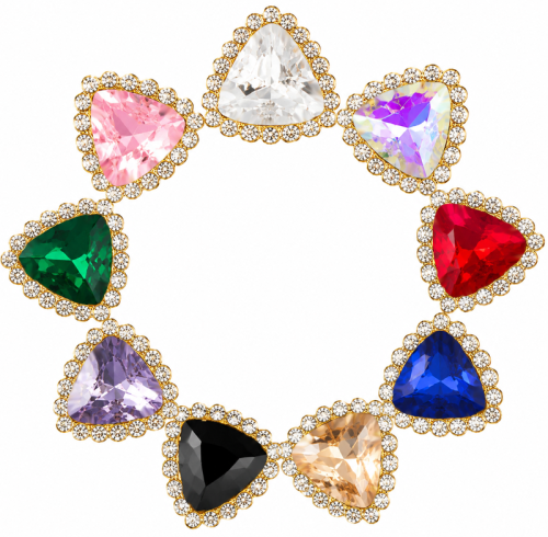 WholesaleTriangle Sew-On Flower Mode Claw Rhinestones