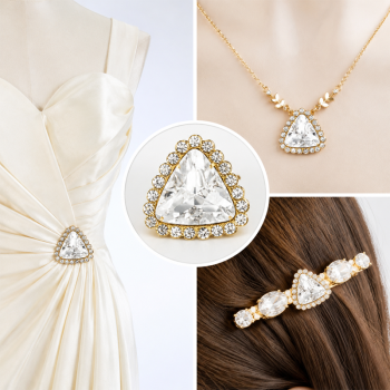 WholesaleTriangle Sew-On Flower Mode Claw Rhinestones