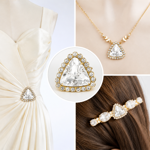 WholesaleTriangle Sew-On Flower Mode Claw Rhinestones