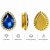 Wholesale Tear Drop Sew-On Flower Mode Claw Rhinestones