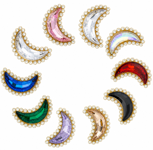 Wholesale Moon Sew-On Flower Mode Glass Claw Rhinestones