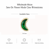 Wholesale Moon Sew-On Flower Mode Glass Claw Rhinestones