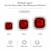 Wholesale Square Sew-On Flower Mode Claw Rhinestones With Pearl