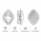 Wholesale Diamond-Shaped Sew-On Flower Mode Claw Rhinestones With Pearl