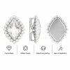 Wholesale Diamond-Shaped Sew-On Flower Mode Claw Rhinestones With Pearl