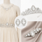Wholesale Diamond-Shaped Sew-On Flower Mode Claw Rhinestones With Pearl