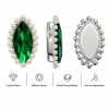 Wholesale Navette Sew-On Flower Mode Claw Rhinestones With Pearl