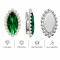 Wholesale Navette Sew-On Flower Mode Claw Rhinestones With Pearl